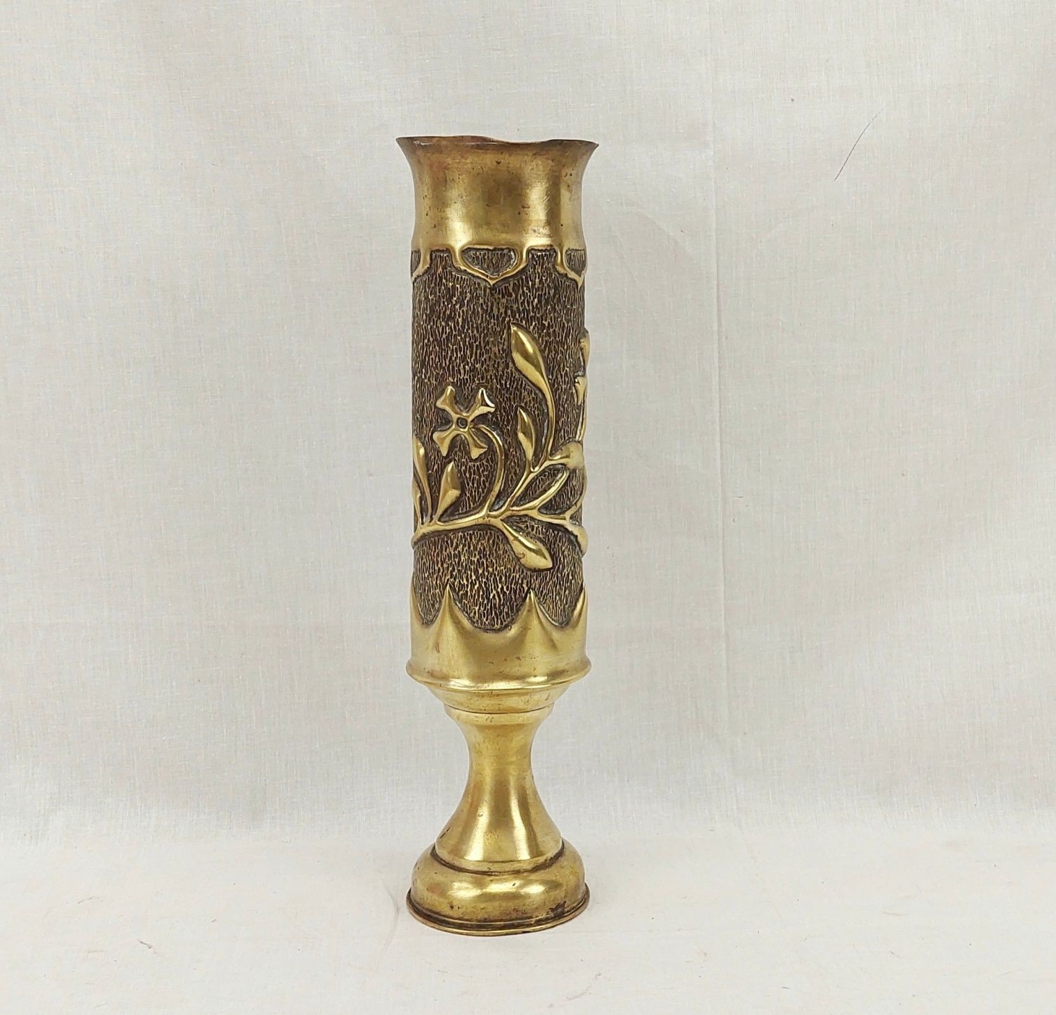 1907 French 75mm Trench Art Shell Case Vase