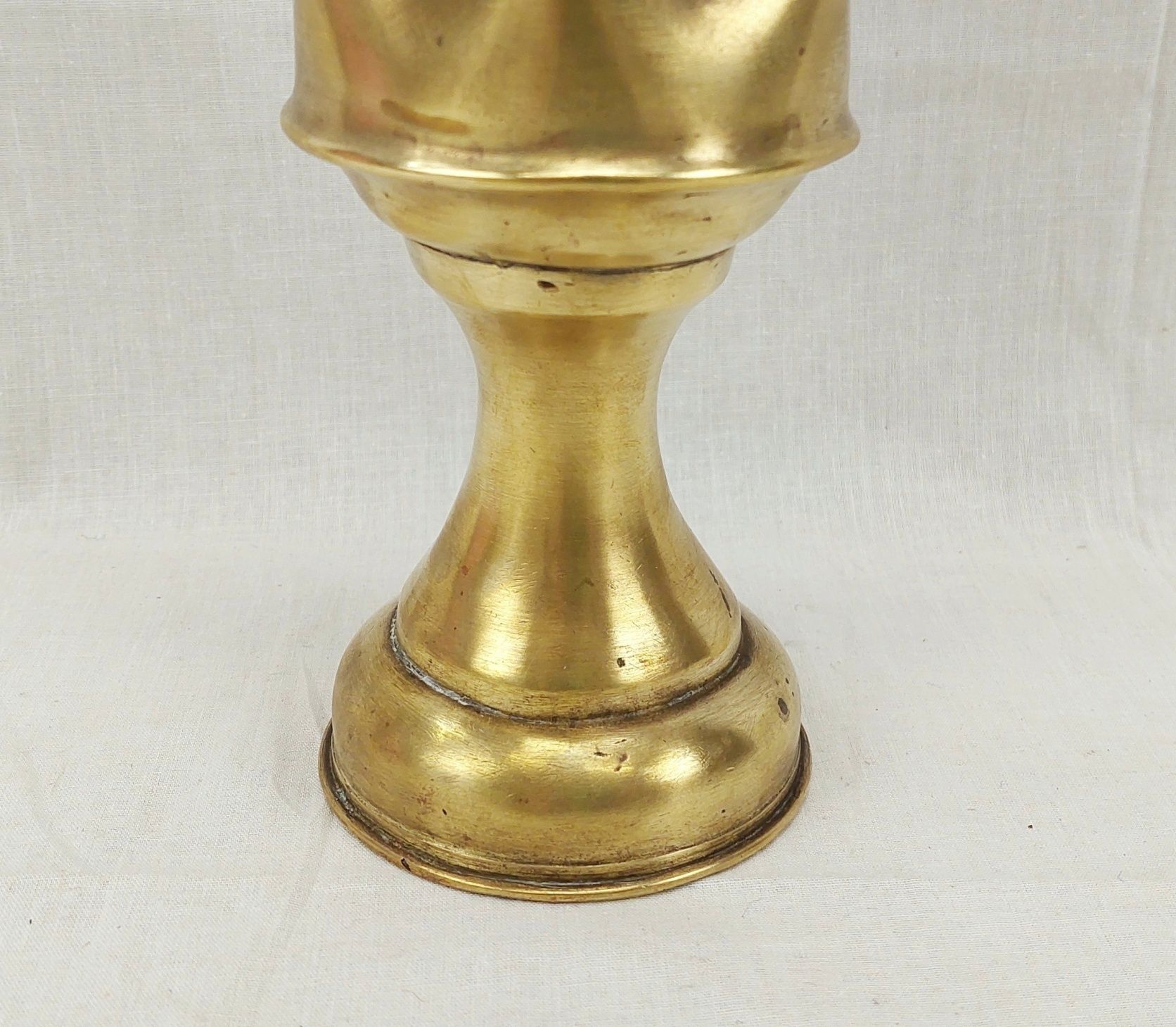 1907 French 75mm Trench Art Shell Case Vase - Image 5