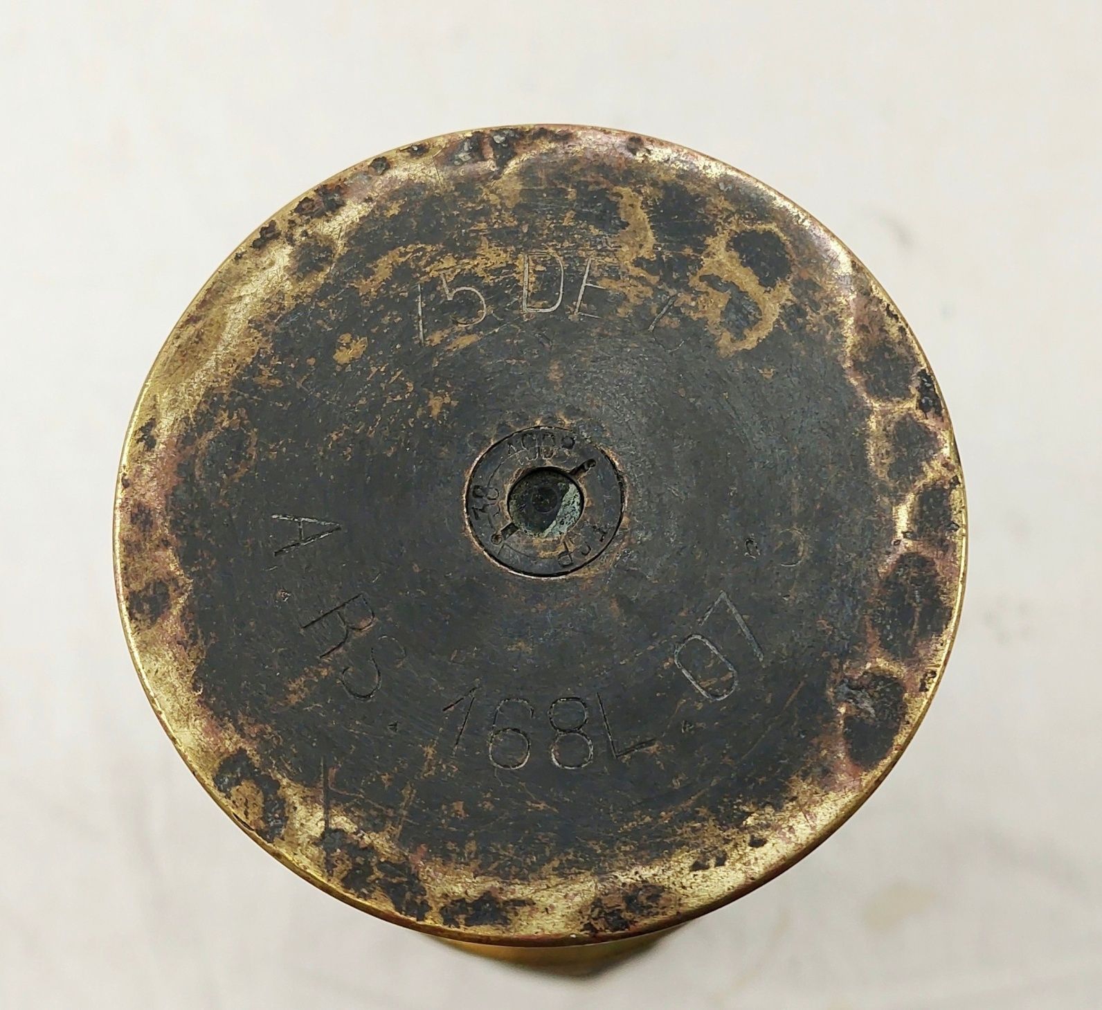 1907 French 75mm Trench Art Shell Case Vase - Image 4