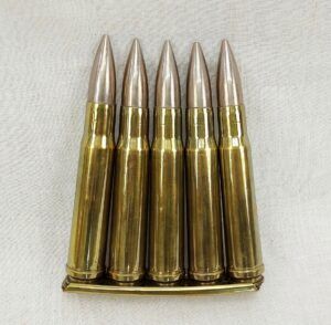 1941 Clip Of 5 Inert Boys Anti Tank Rifle Rounds