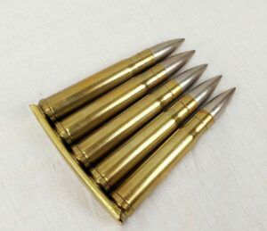 1942 Clip Of 5 Inert Boys Anti Tank Rifle Rounds