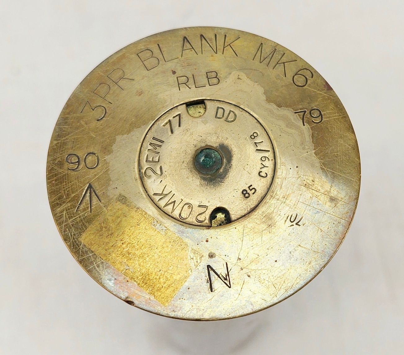 1979 3 Pounder Blank Shell Case - Image 2