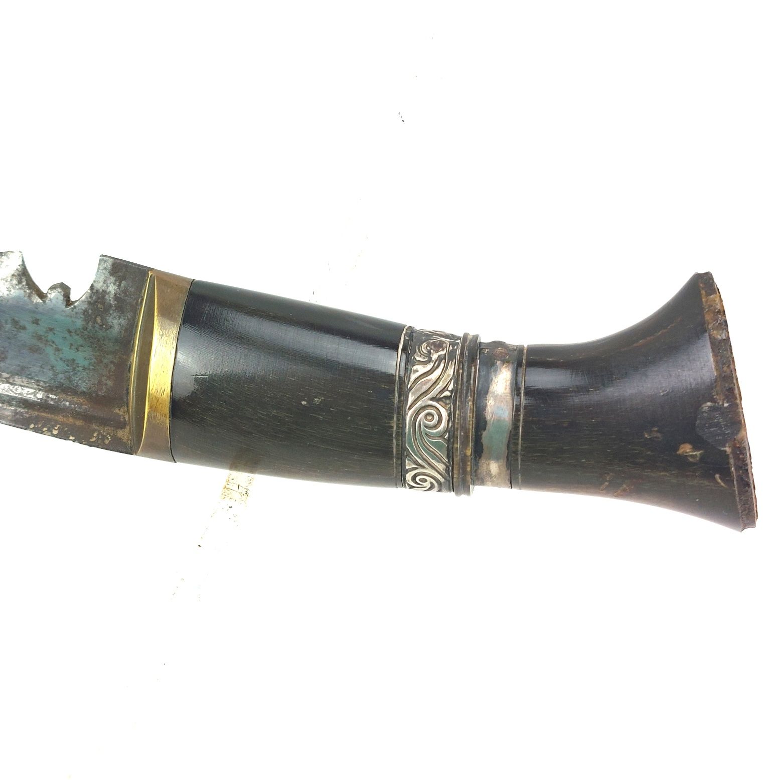 Anglo-Indian, WW1, 3rd Queen Alexandra’s Own Gurkha Rifles Kukri Dagger, with Green Velvet Scabbard - Image 5