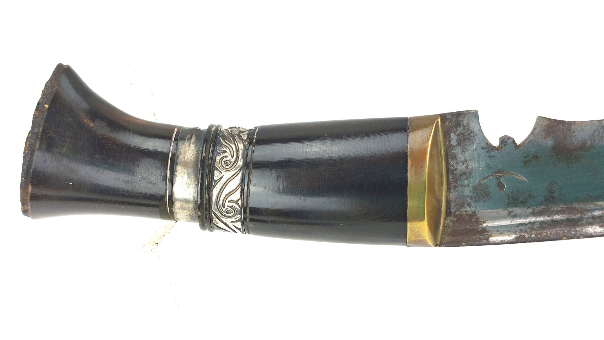 Anglo-Indian, WW1, 3rd Queen Alexandra’s Own Gurkha Rifles Kukri Dagger, with Green Velvet Scabbard - Image 7