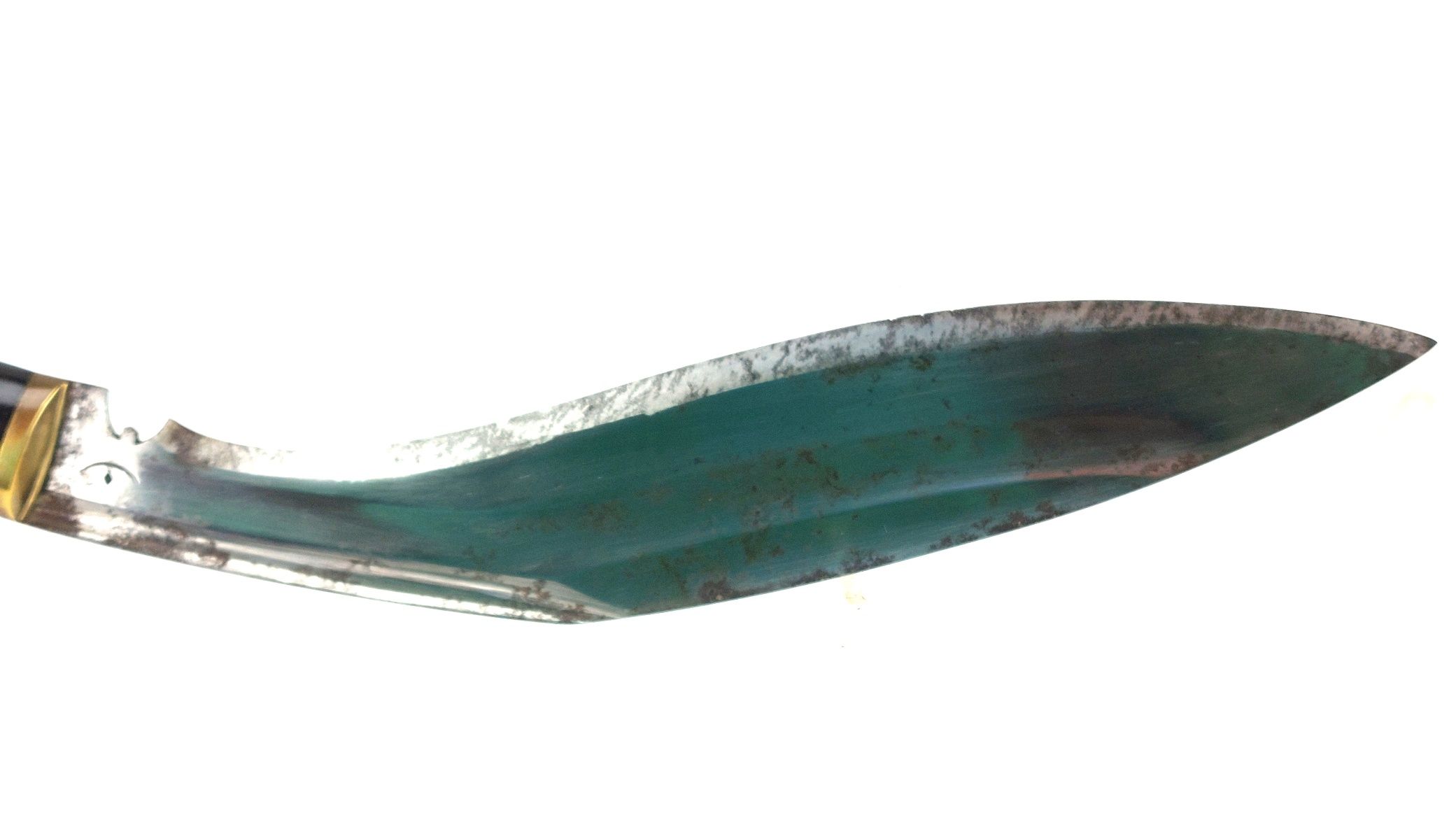 Anglo-Indian, WW1, 3rd Queen Alexandra’s Own Gurkha Rifles Kukri Dagger, with Green Velvet Scabbard - Image 8