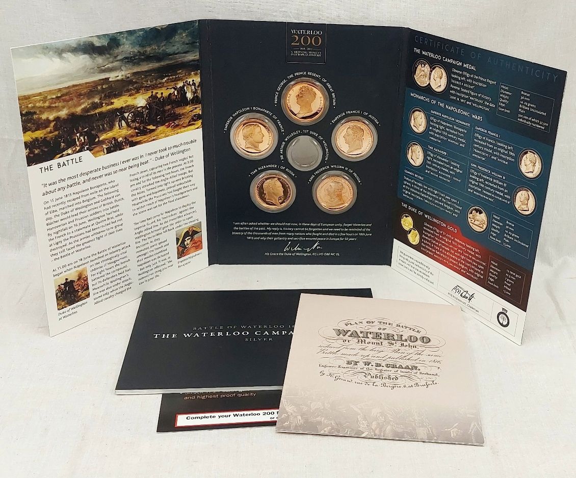 Battle Of Waterloo 1815 Commemorative Bronze Medals