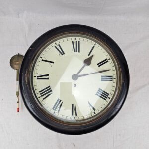 Circa 1900 Round Dial Mahogany Fusee London Wall Clock