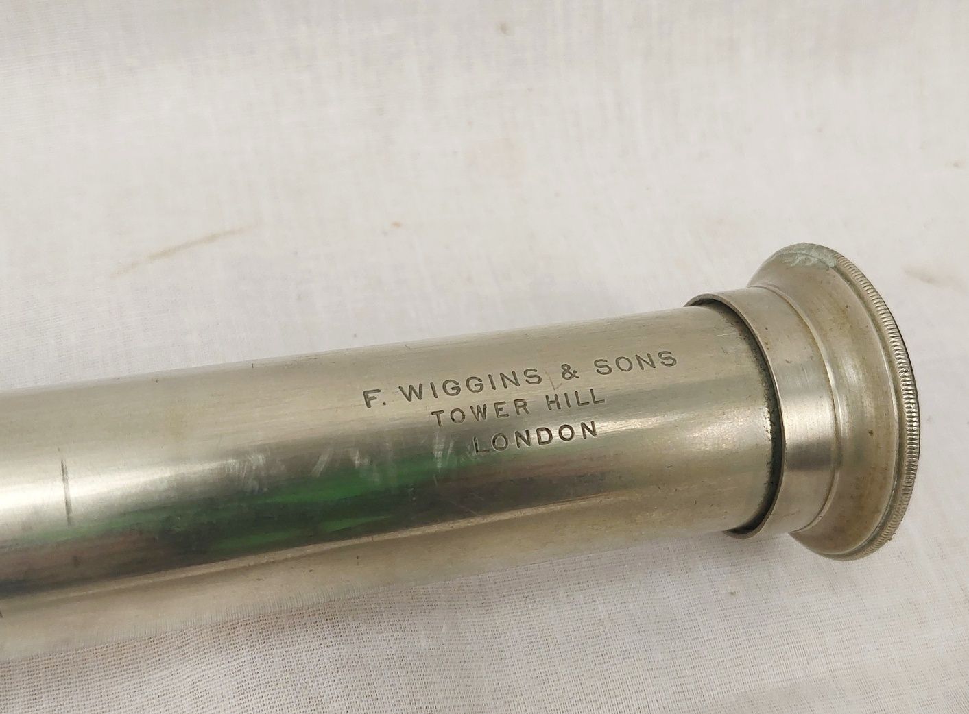 Circa WW1 Single Draw Telescope By F Wiggins & Sons - Image 4