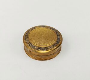Edwardian Gilt Brass Miniature Ladies Compact
