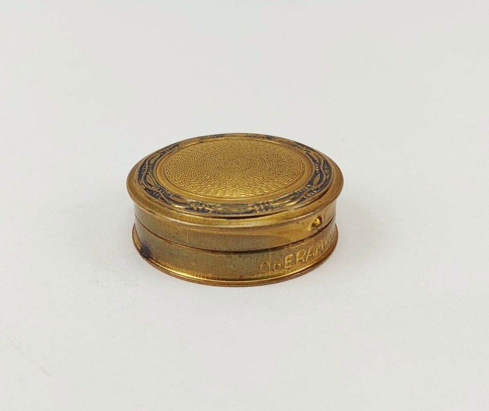 Edwardian Gilt Brass Miniature Ladies Compact - Image 2