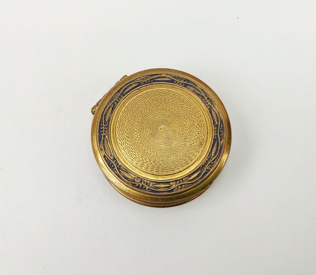 Edwardian Gilt Brass Miniature Ladies Compact - Image 3