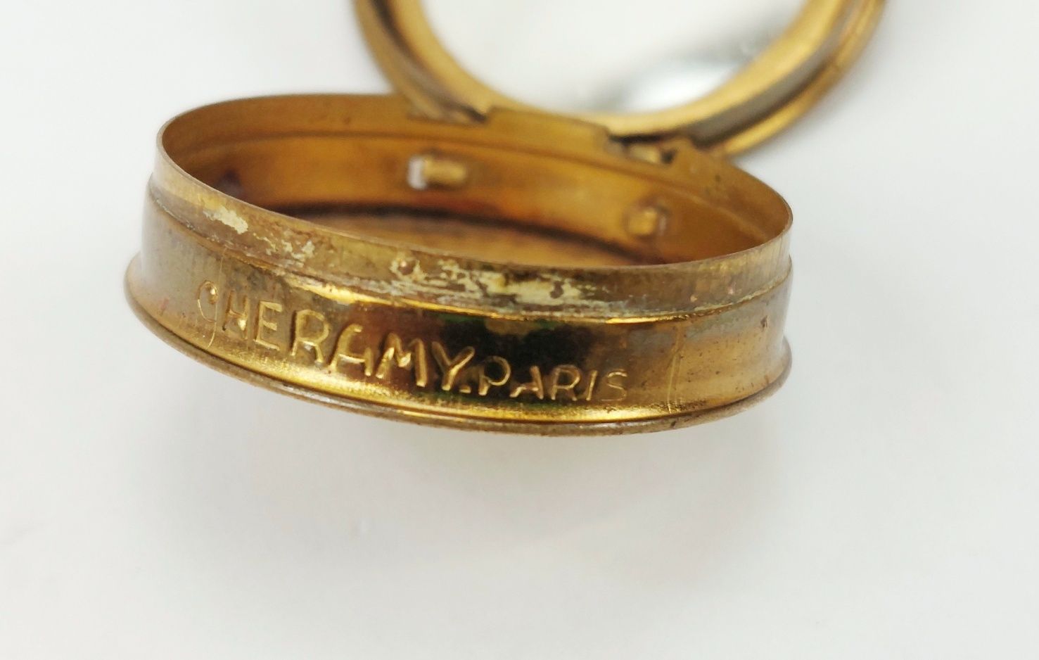 Edwardian Gilt Brass Miniature Ladies Compact - Image 7