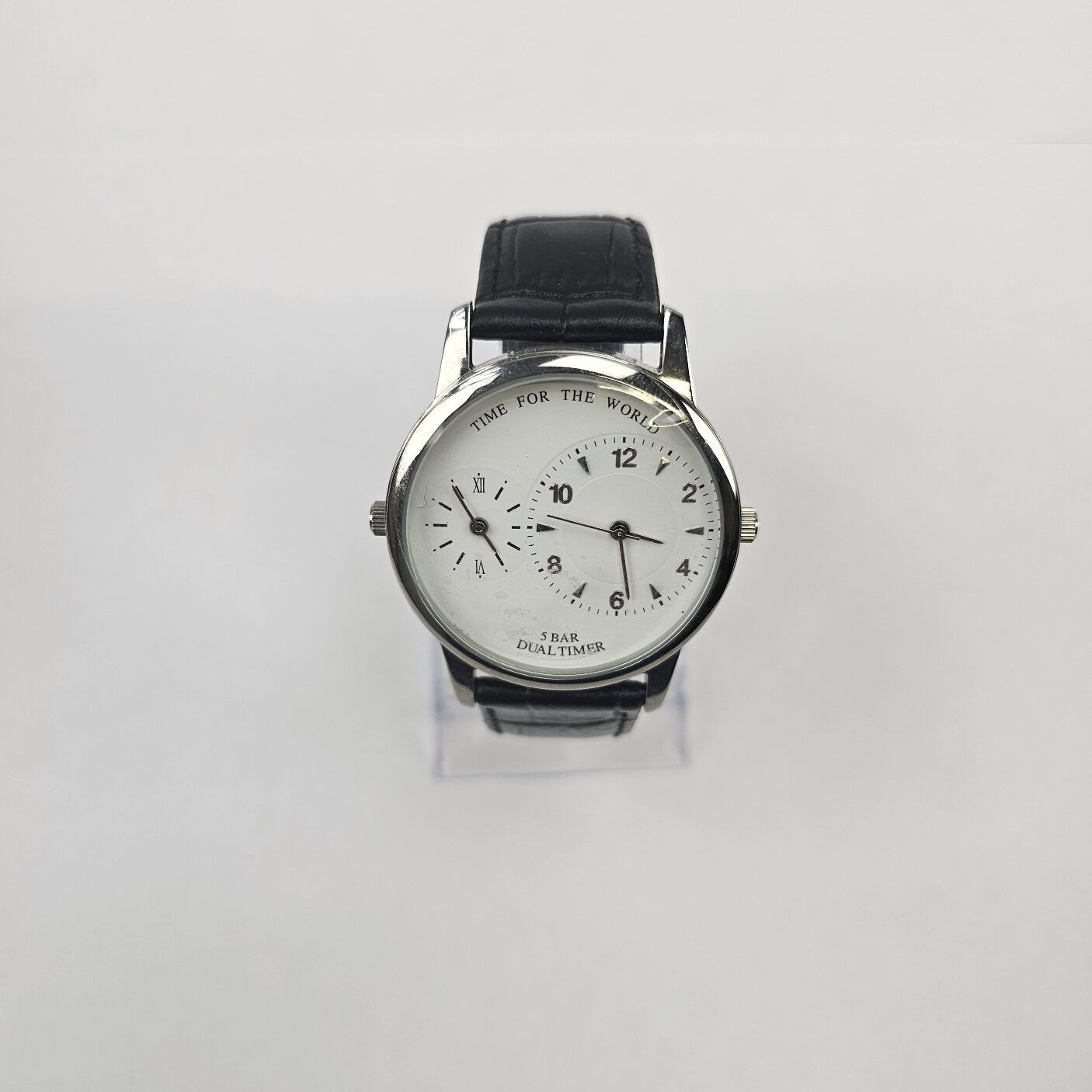 Gents TCM Dual Time Stainless Steel Quartz Watch