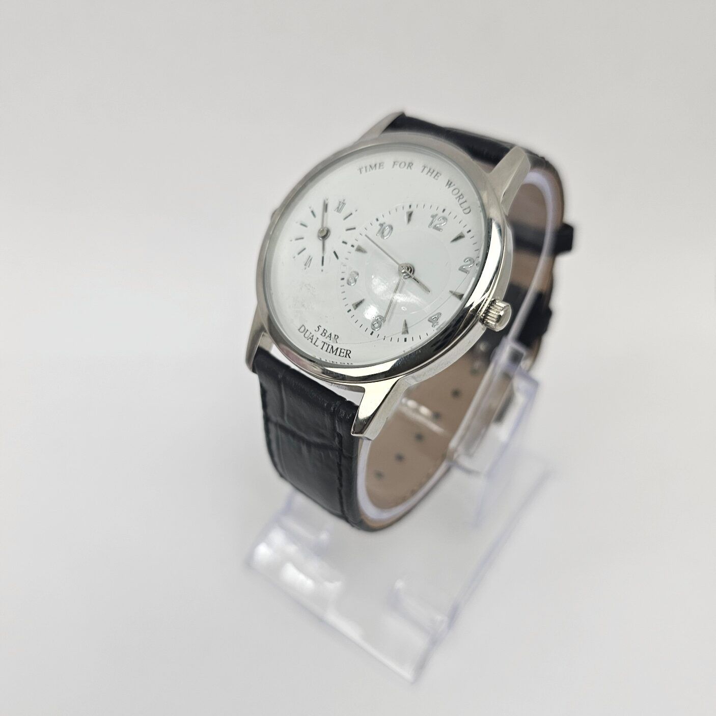 Gents TCM Dual Time Stainless Steel Quartz Watch - Image 2