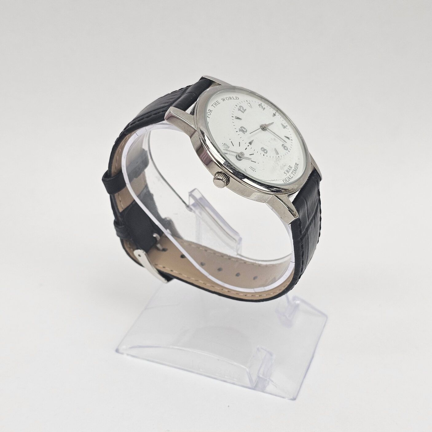 Gents TCM Dual Time Stainless Steel Quartz Watch - Image 4