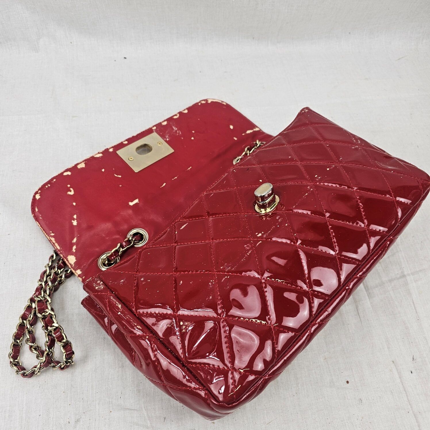 Russell And Bromley Ladies Red Handbag - Image 3