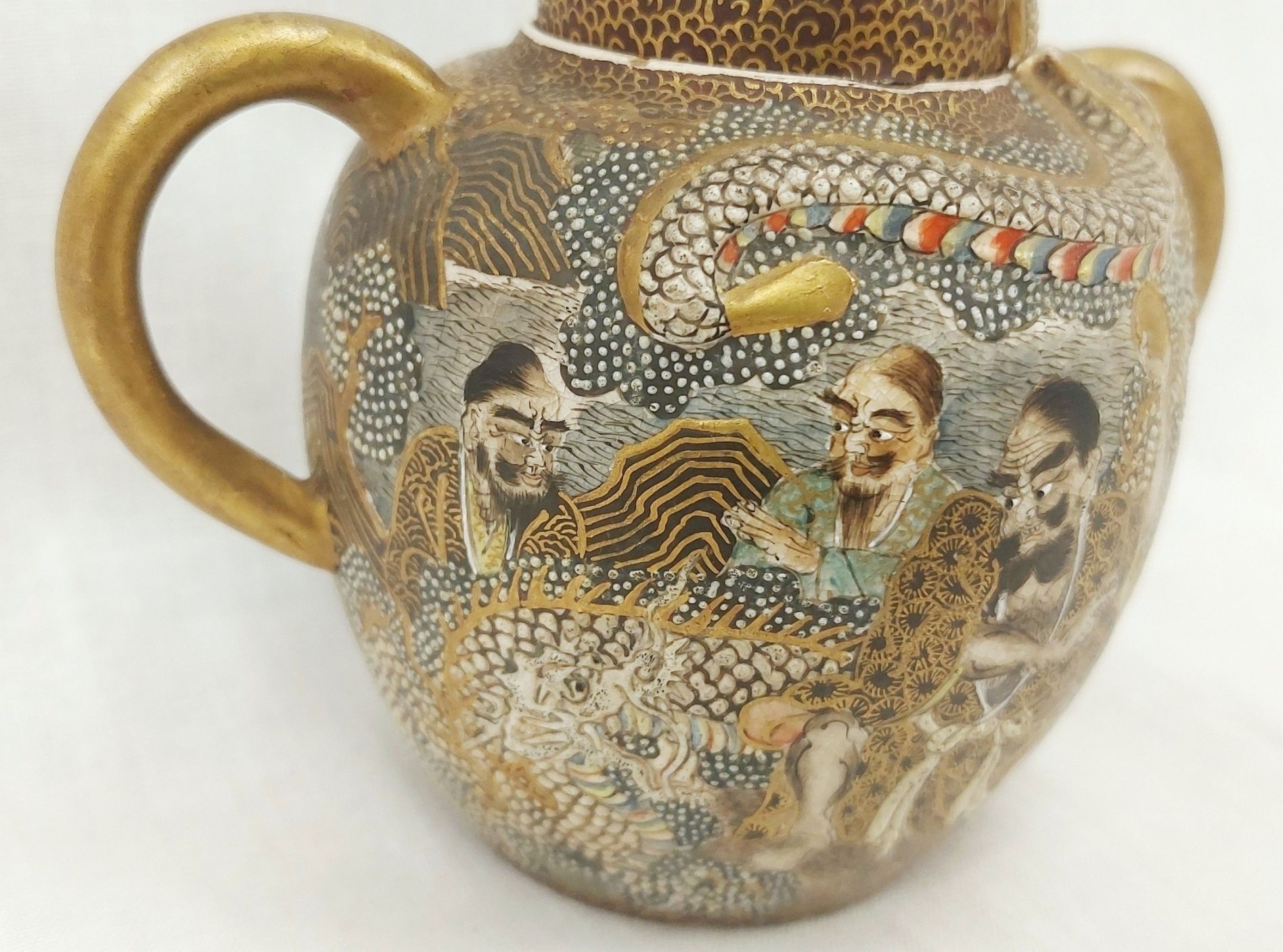 Signed Japanese Meiji Period Miniature Satsuma Pot - Image 17