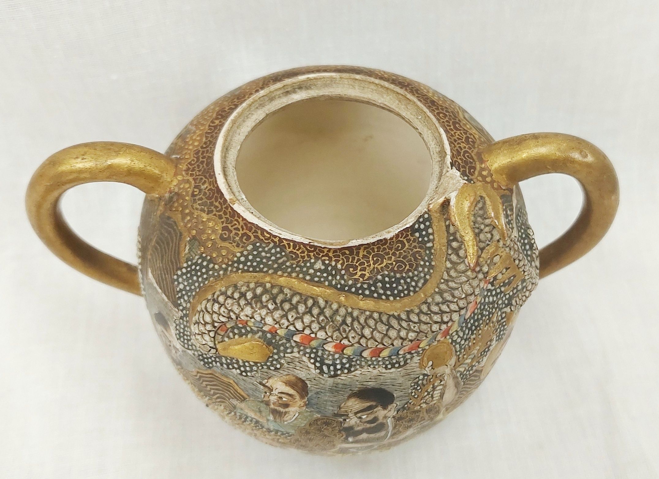 Signed Japanese Meiji Period Miniature Satsuma Pot - Image 14