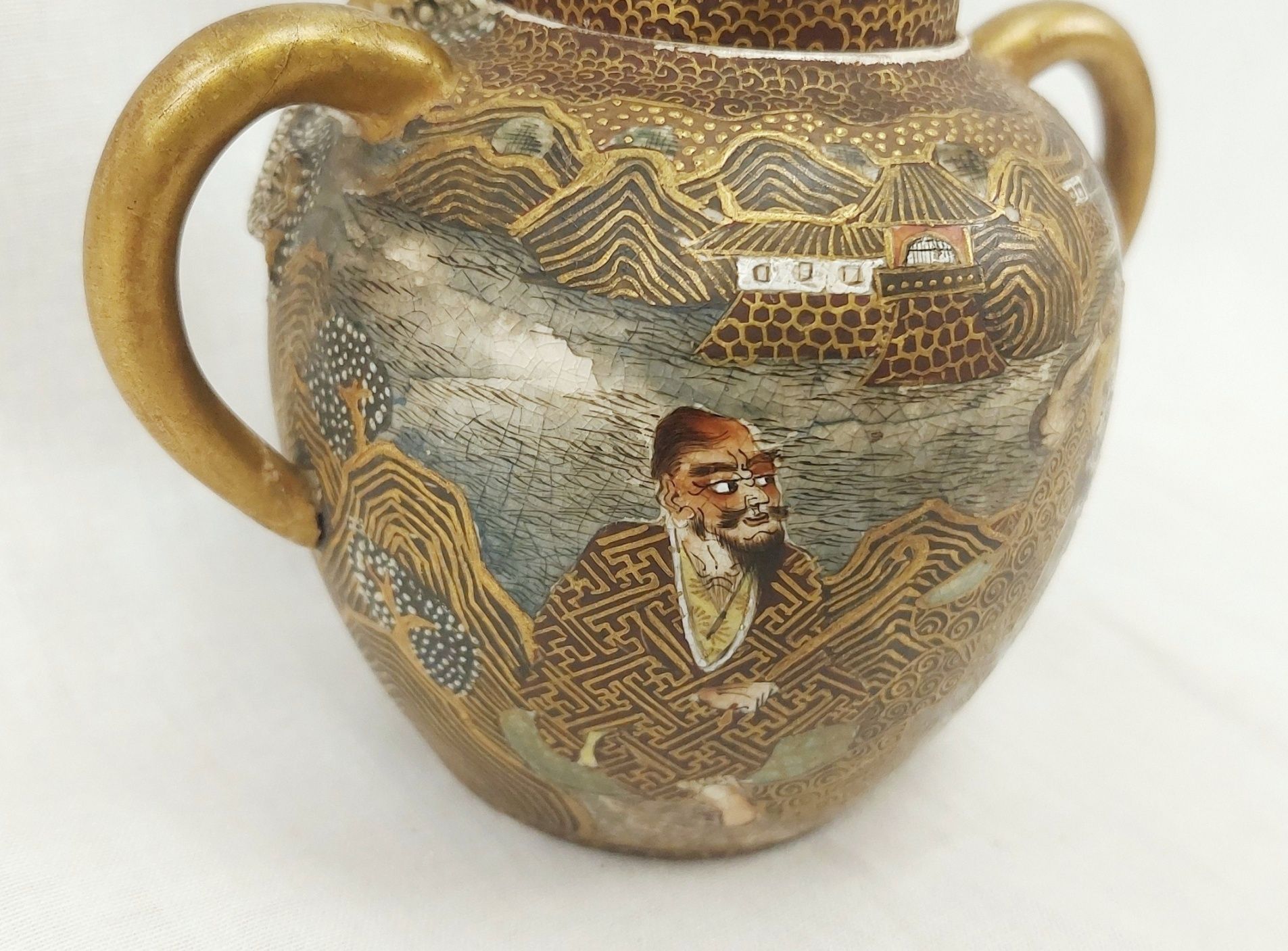 Signed Japanese Meiji Period Miniature Satsuma Pot - Image 13