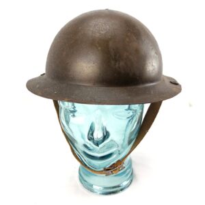 U.S. WWI M1917 Brodie Helmet – Raw Edge, Magnetic, Chin Strap Marked “Pat. May 5. 1903”
