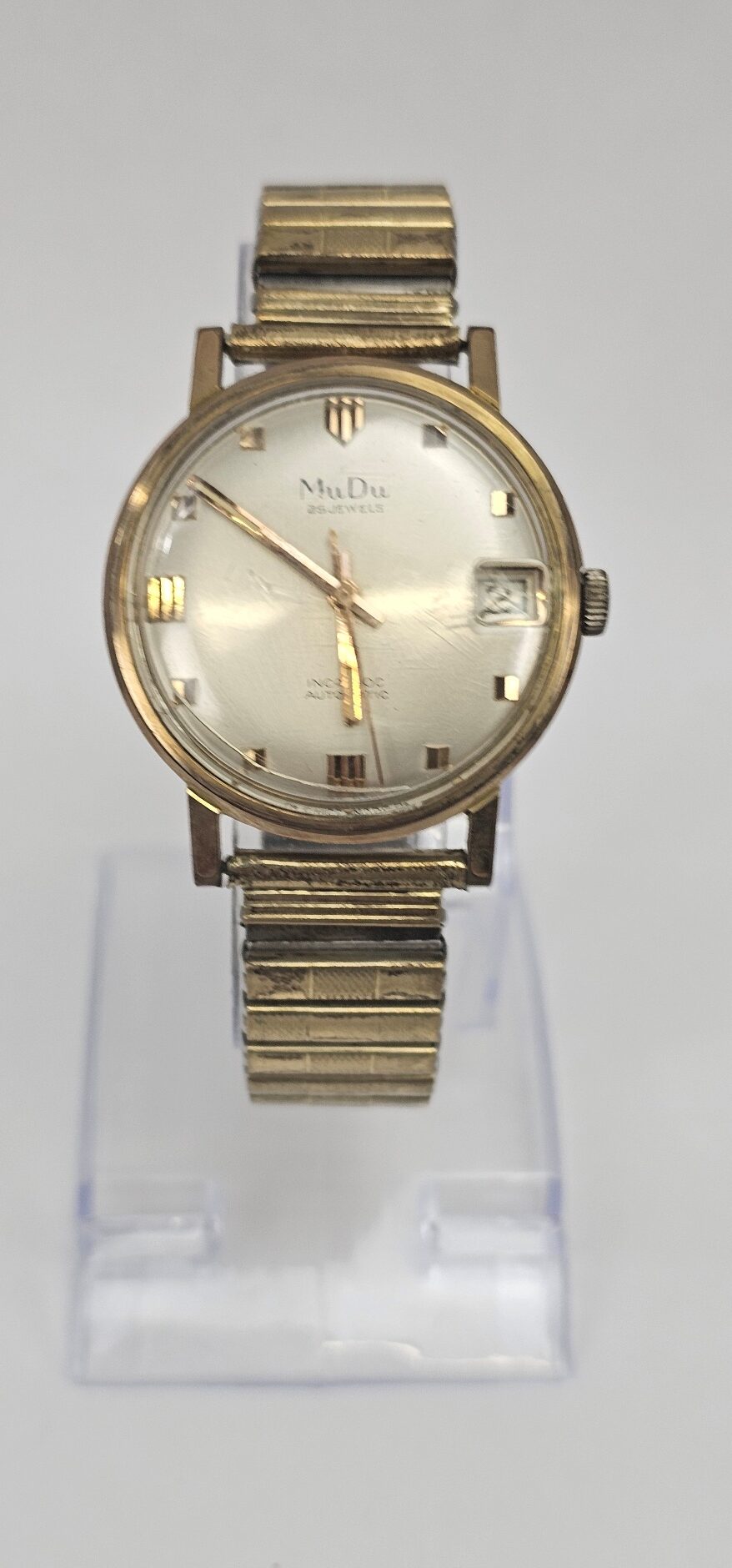 Vintage 1960s Automatic Mu Du Gold Plated Gents Watch - Image 10