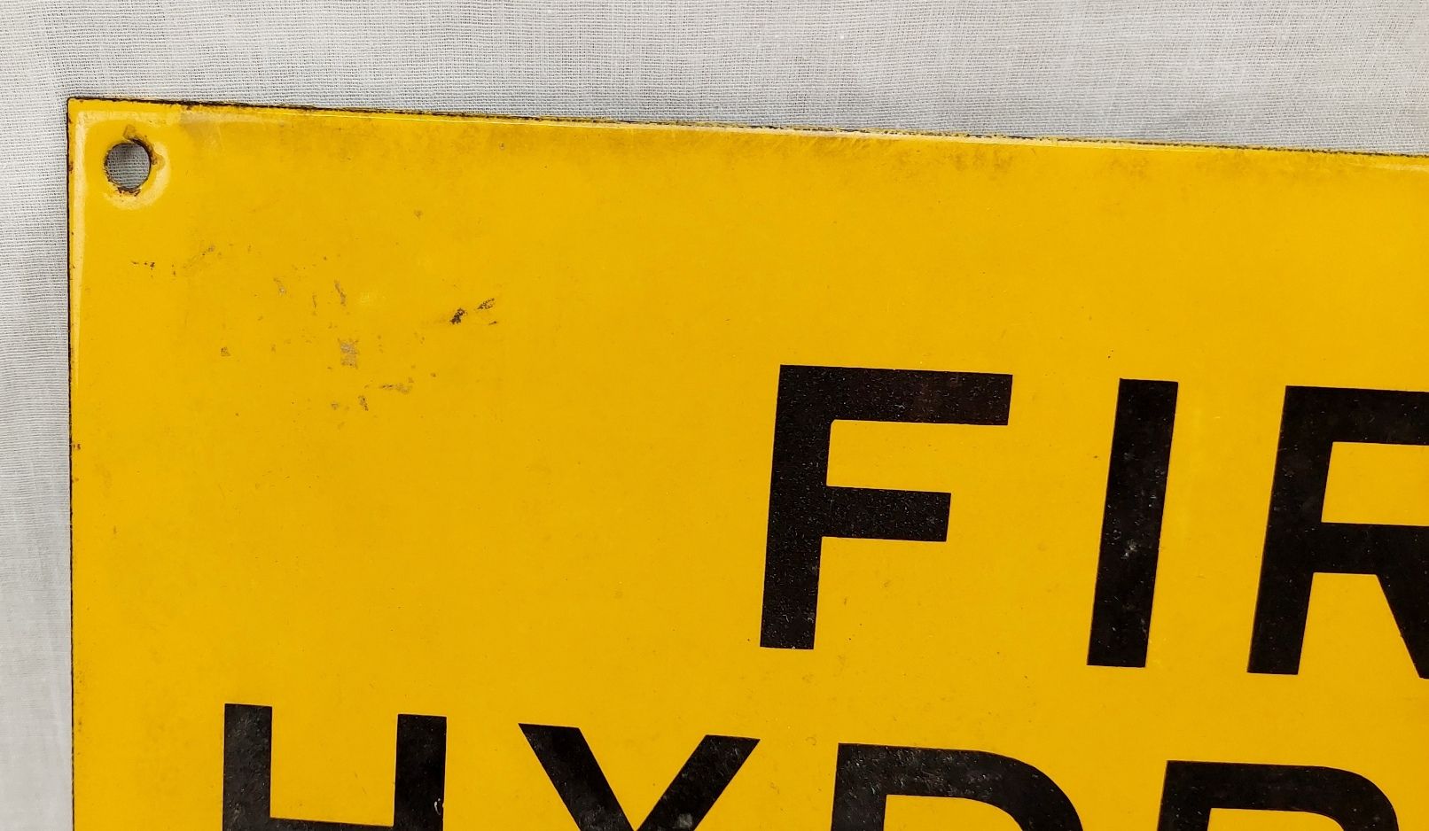Vintage Enamel Metal Fire Hydrant Sign - Image 6