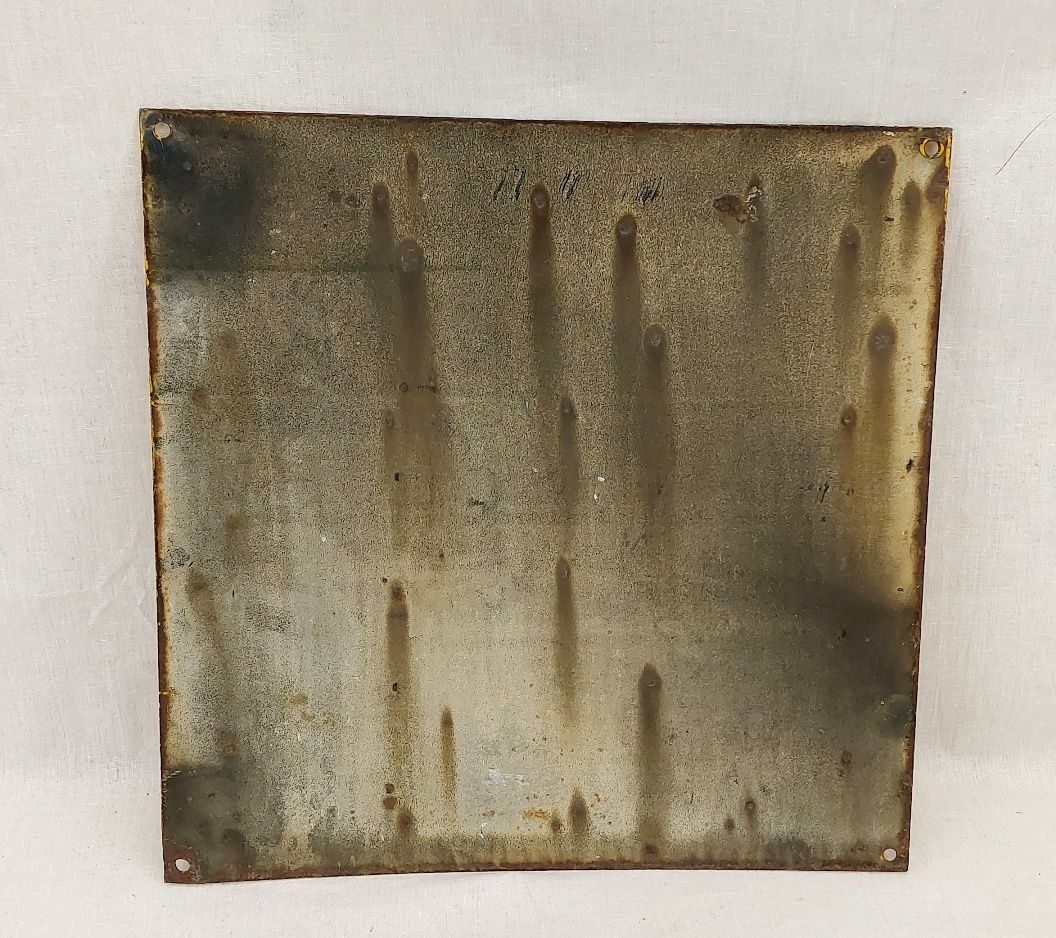 Vintage Enamel Metal Fire Hydrant Sign - Image 2