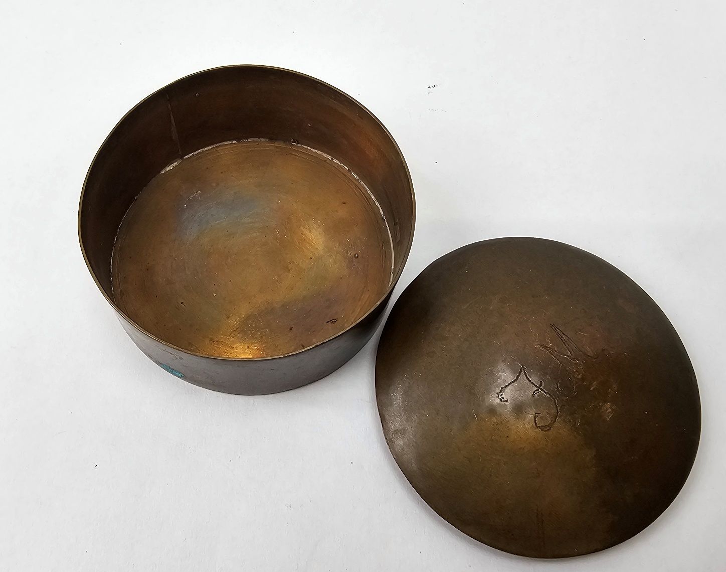 WW1 Trench Art Brass Lidded Tobacco Pot - Image 2