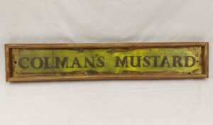 Wooden Vintage Colmans Mustard Advertising Sign