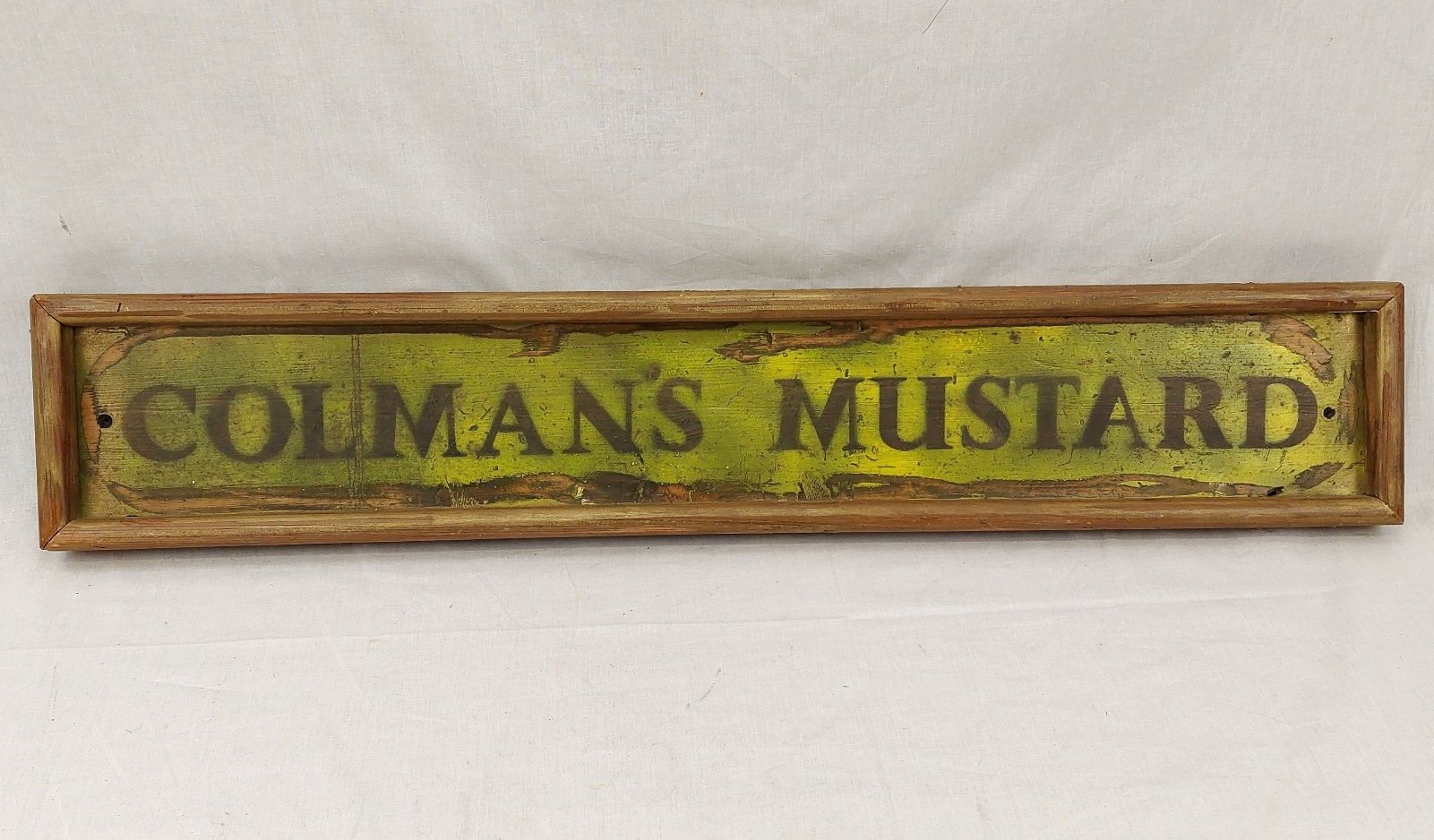 Wooden Vintage Colmans Mustard Advertising Sign