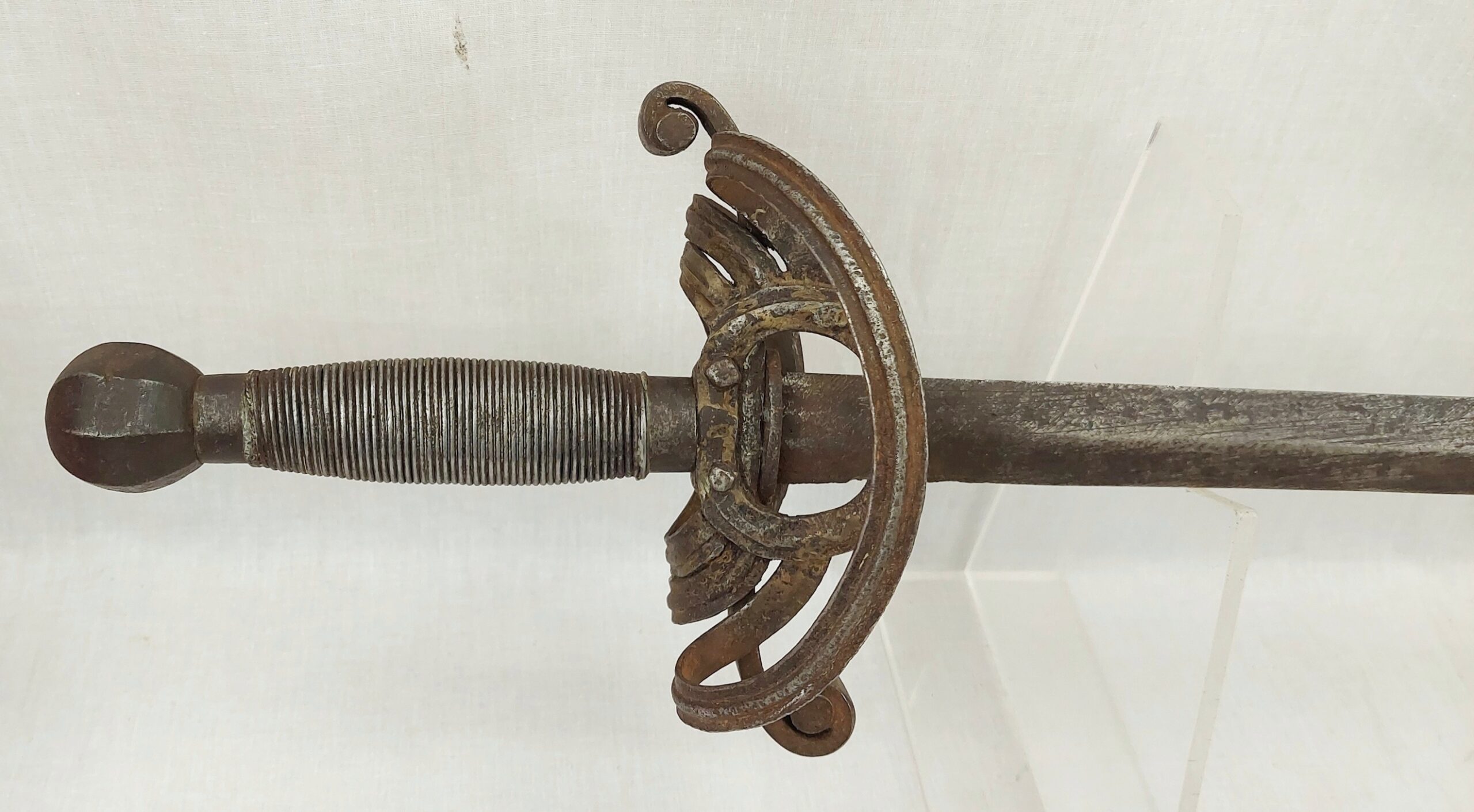 c1700 Long Broadsword With Silver Wire Grip - Image 14