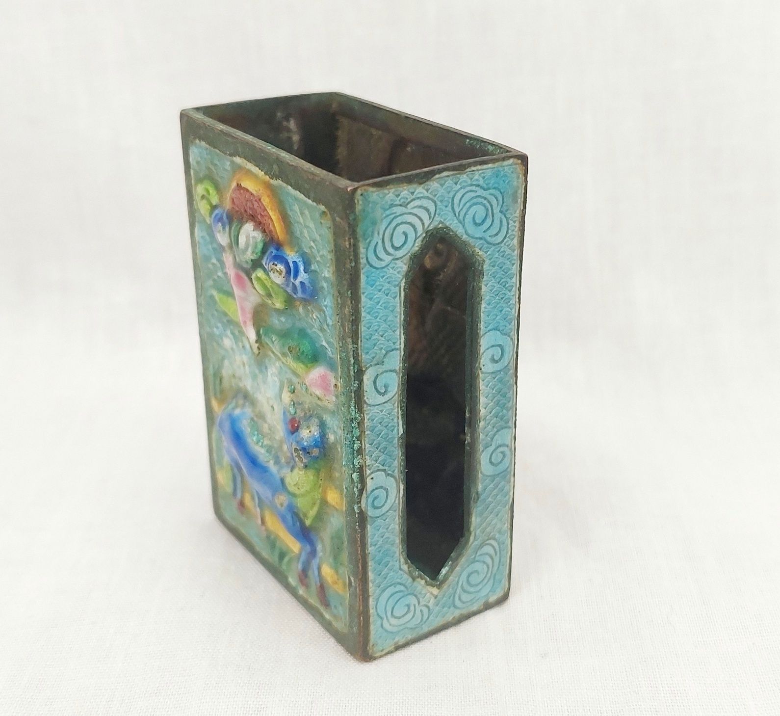 c1900 Chinese Enamelled Matchbox Cover - Image 5