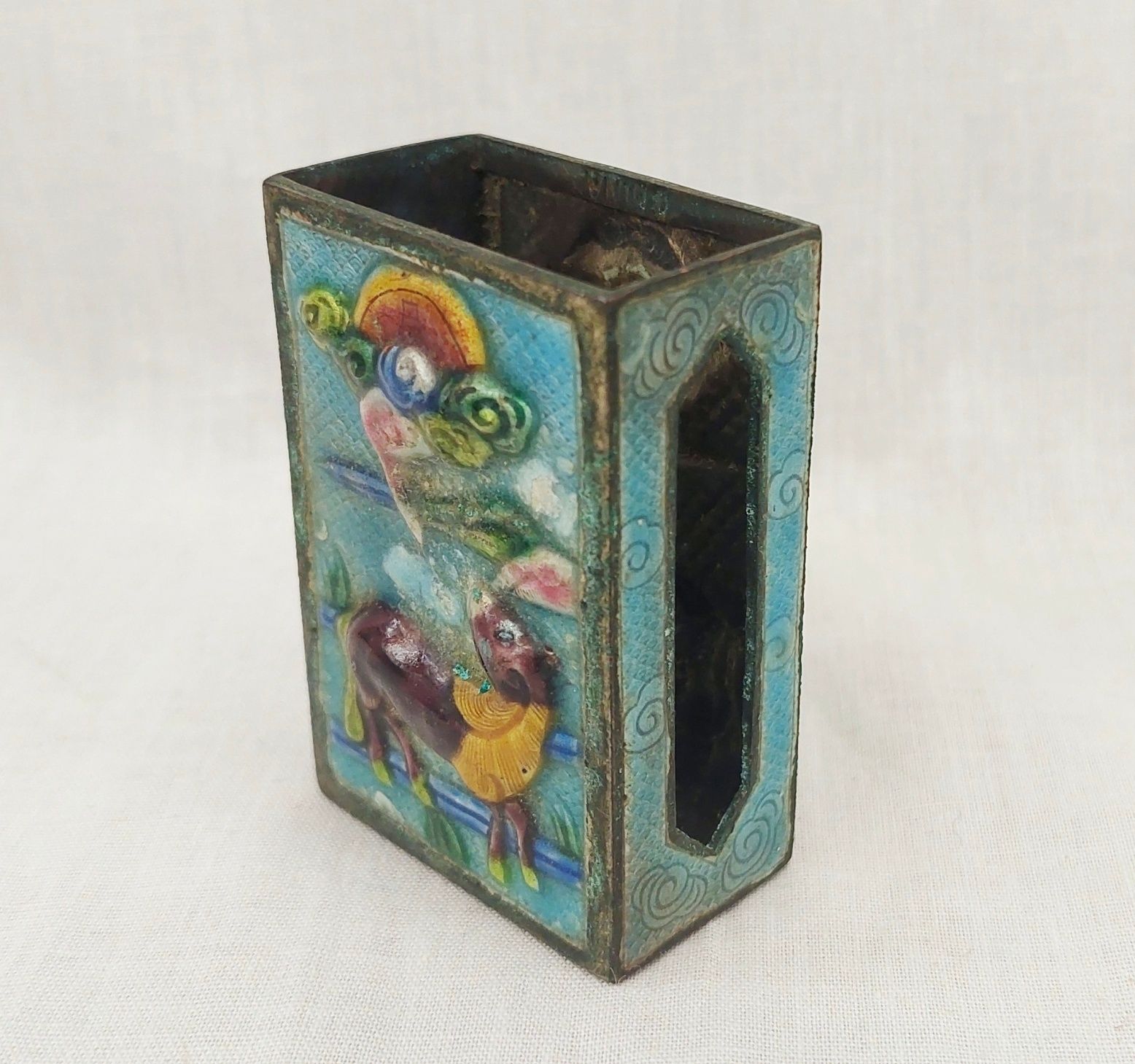 c1900 Chinese Enamelled Matchbox Cover - Image 4