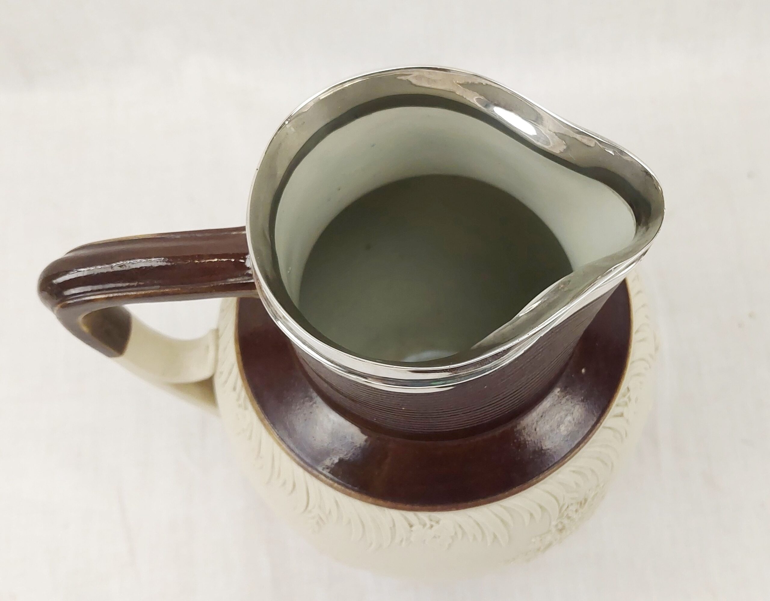 1796/7 John Turner Archery Scene Salt Glazed Stoneware Silver Rimmed Jug - Image 12