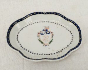 18th Century Armourial Miniature Porcelain Platter