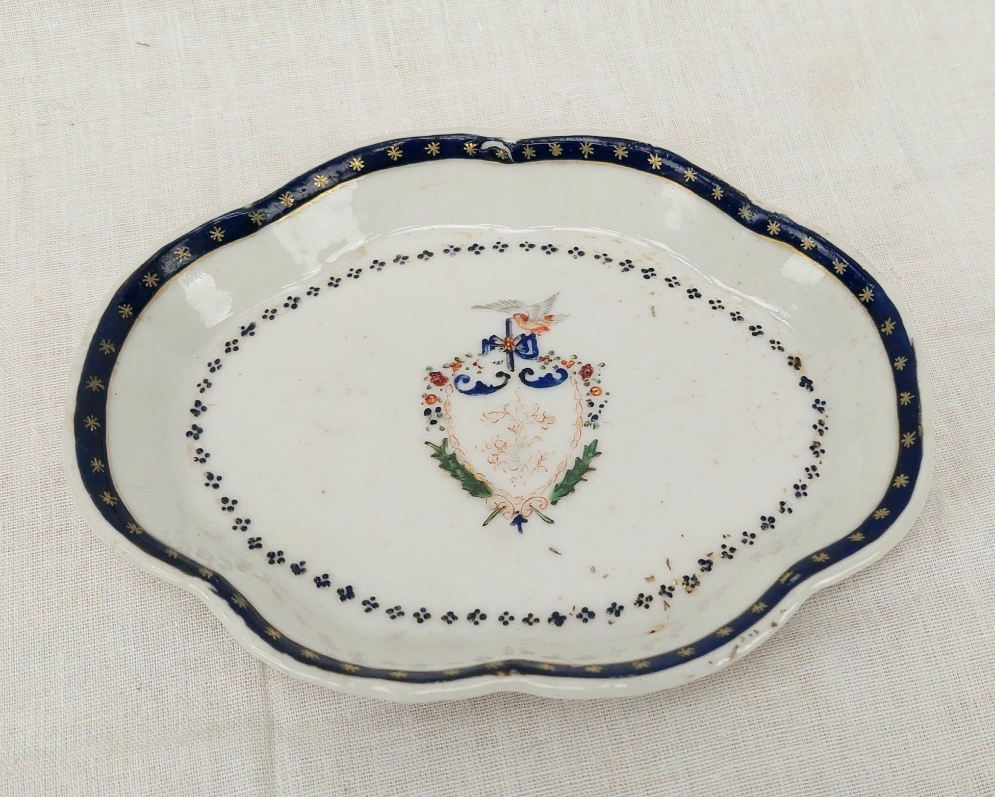 18th Century Armourial Miniature Porcelain Platter