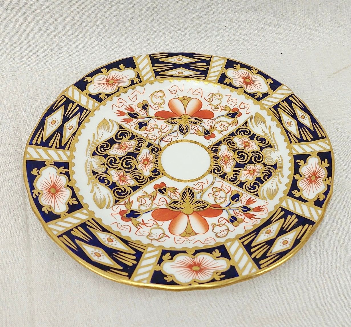 1913 Crown Derby Imari Pattern Sandwich Plate