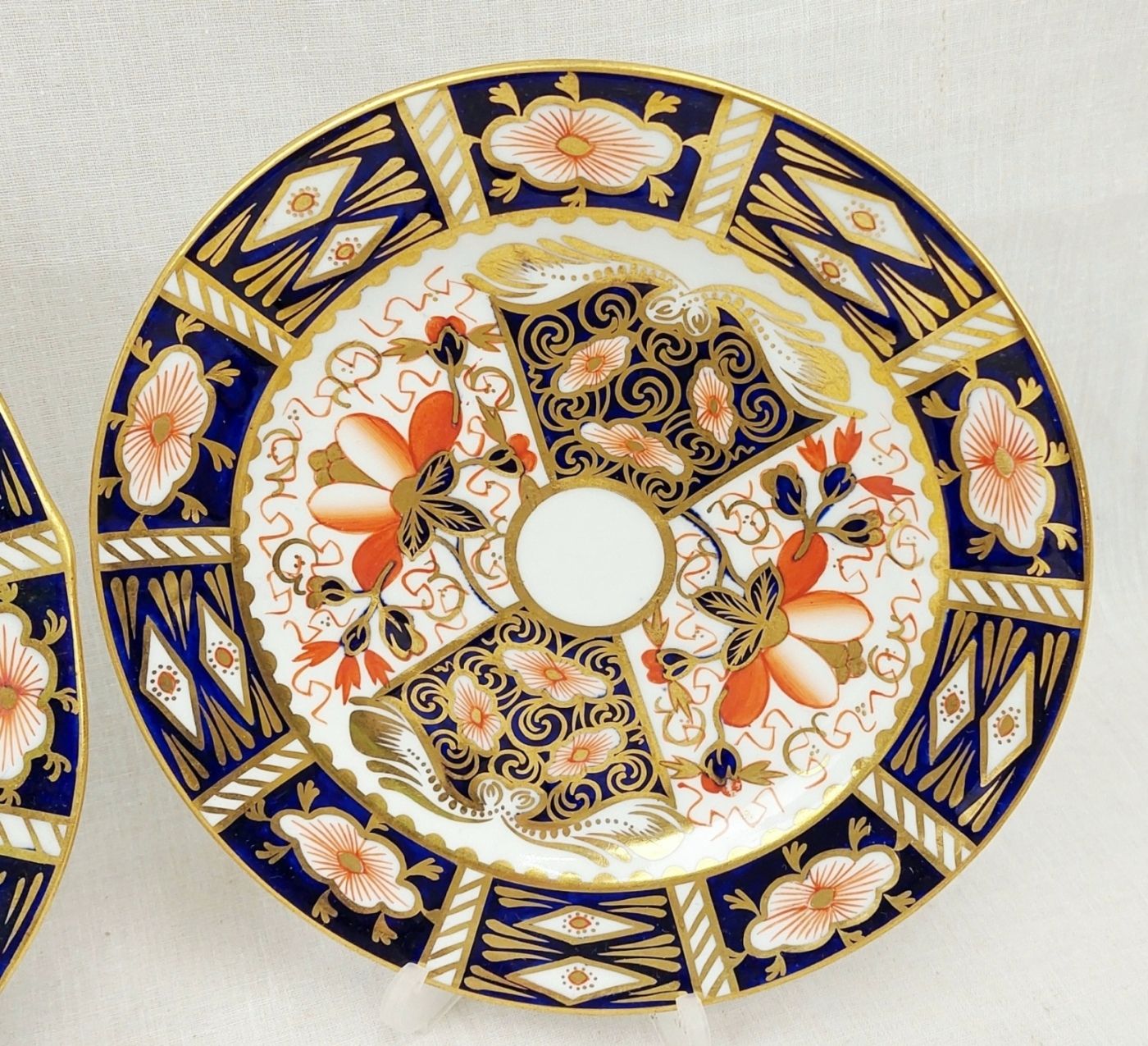1929 Crown Derby Imari Pattern Trio And Sandwich Plate #1 - Image 12