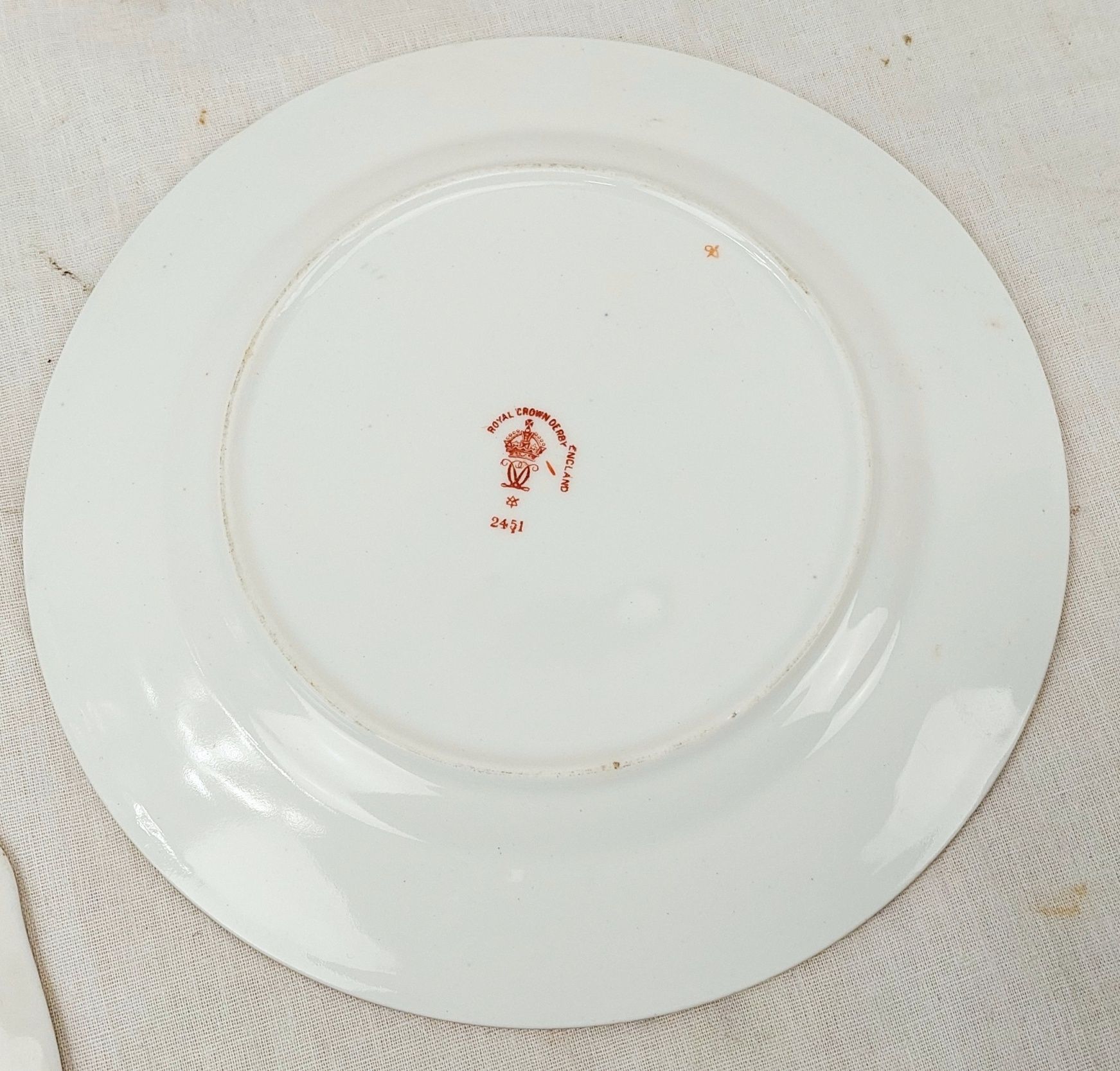 1929 Crown Derby Imari Pattern Trio And Sandwich Plate #1 - Image 10