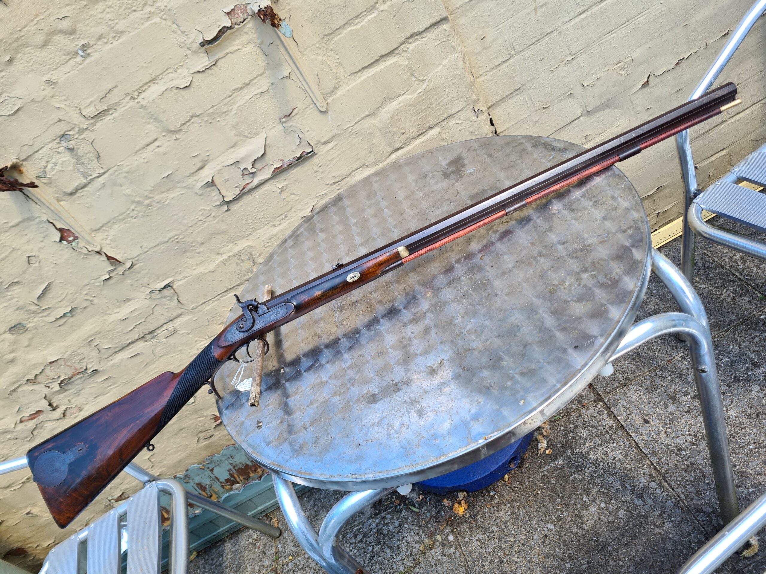 British Proofed Damsecene Twisted Octagonal Barreled Deer Park Rifle