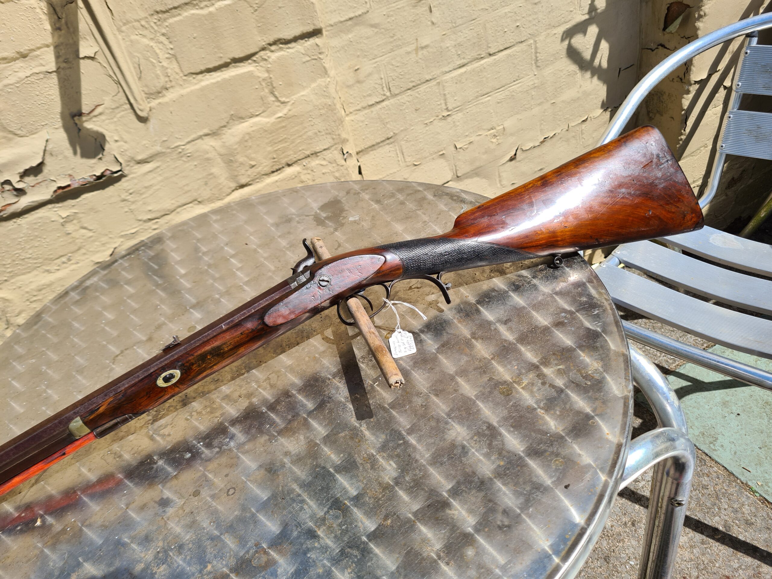 British Proofed Damsecene Twisted Octagonal Barreled Deer Park Rifle - Image 3