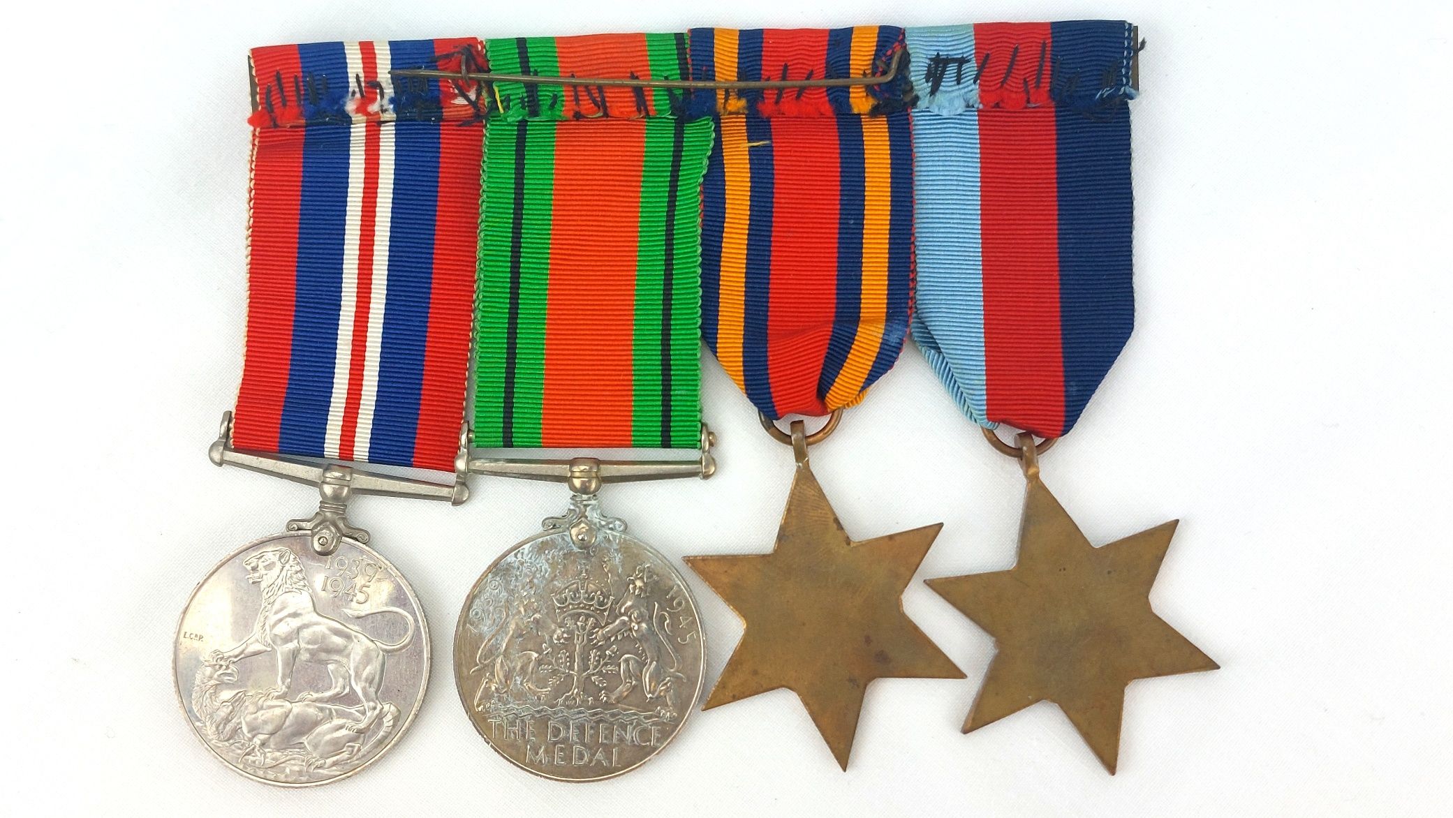 British, WW2, 1939–1945, Burma Campaign Medal Group (1939–45 Star, Burma Star, Defence Medal, War Medal), Mounted for Wear - Image 5