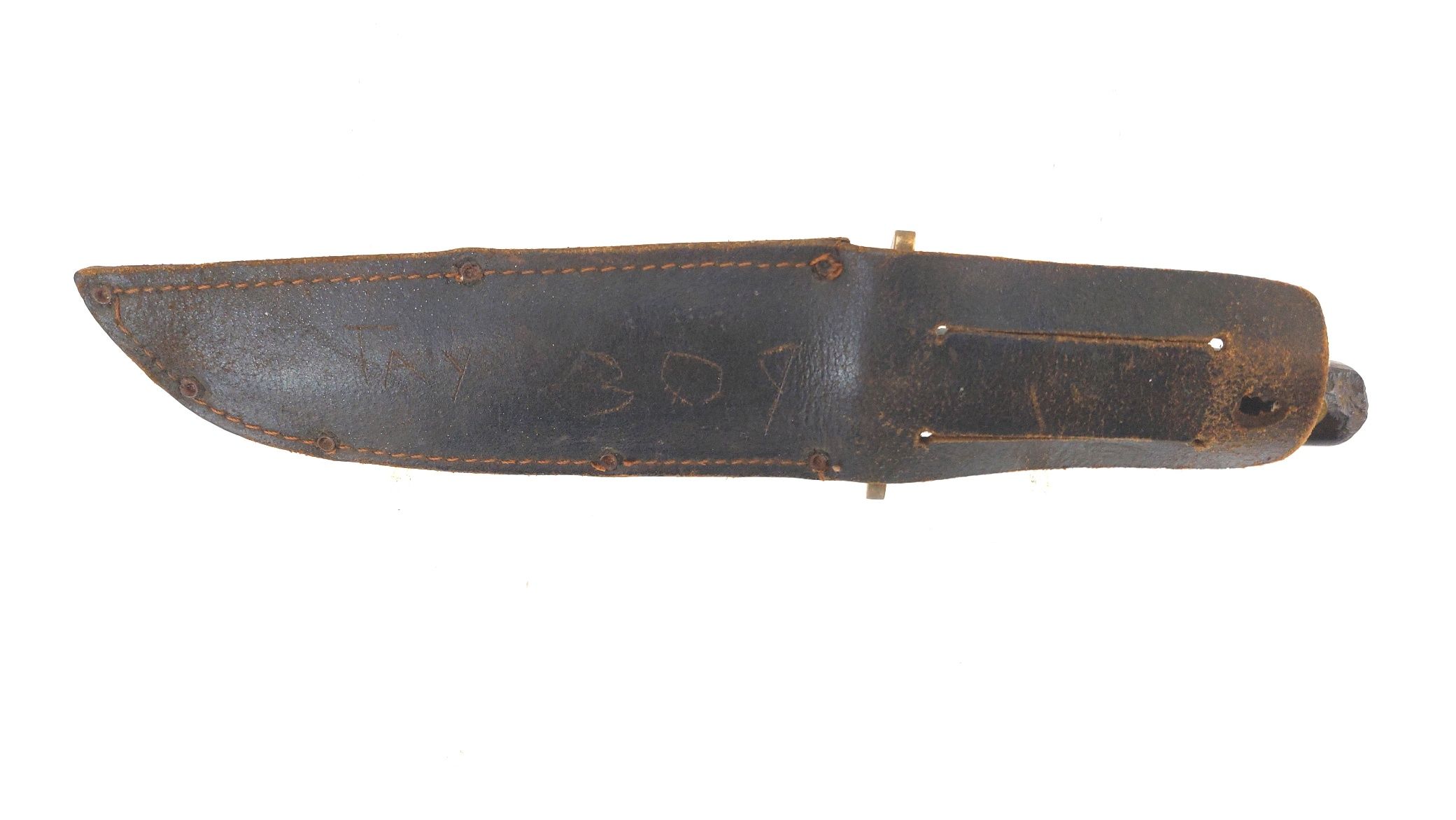 British, Mid-20th Century, Sheffield Bowie Hunting–Fighting Knife, with Original Leather Sheath - Image 23