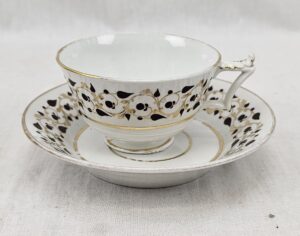 Circa 1800 Worcester FBB London Shape Cup And Saucer