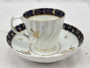 Circa 1805 Worcester Spiral Fluted Cup And Saucer