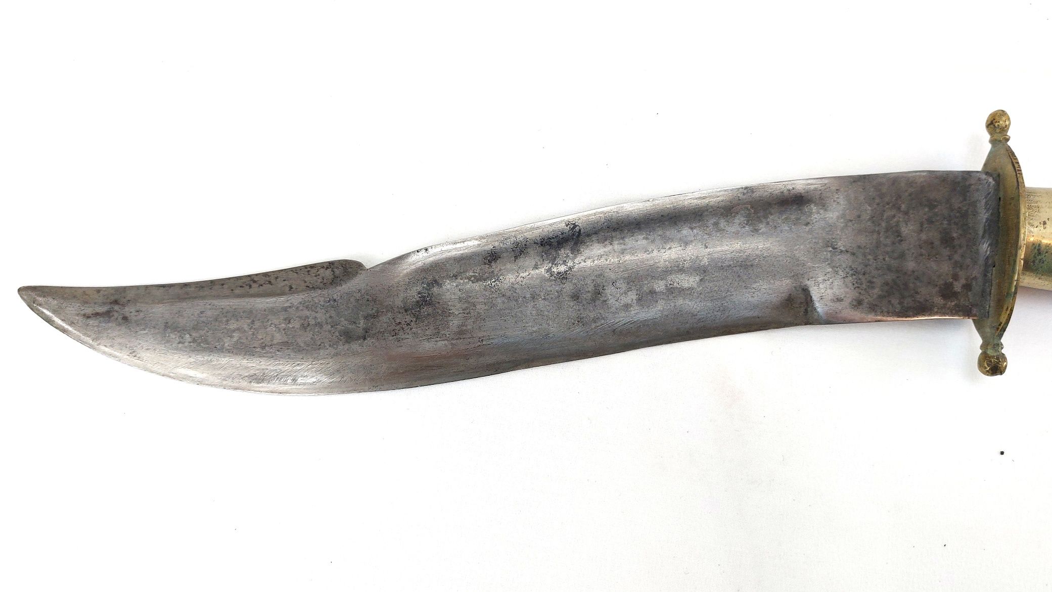 Indian Bowie-Style Fighting Knife – Horn and Brass Hilt, Possibly by The Army Traders, Dehradun - Image 11