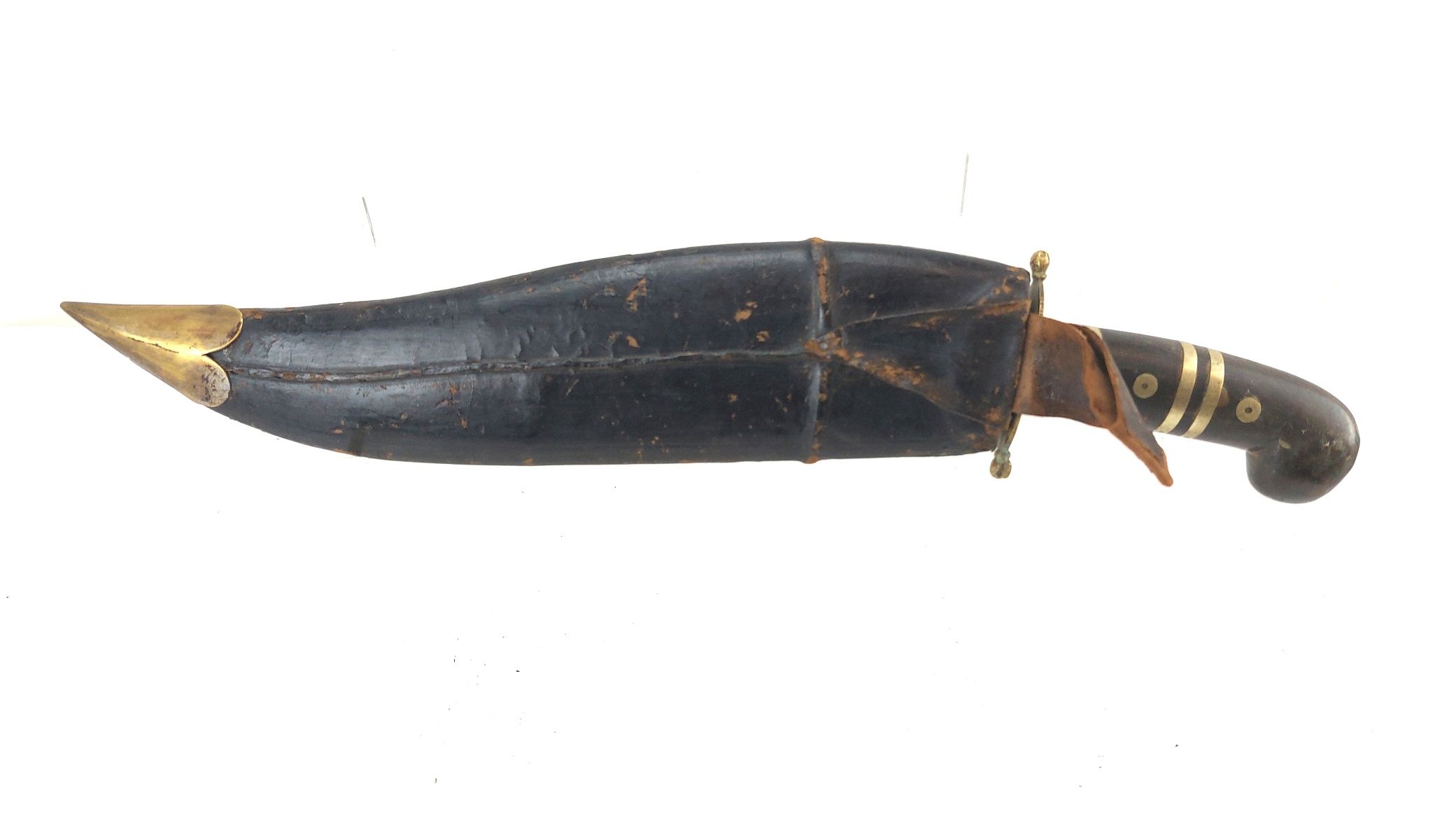 Indian Bowie-Style Fighting Knife – Horn and Brass Hilt, Possibly by The Army Traders, Dehradun - Image 14