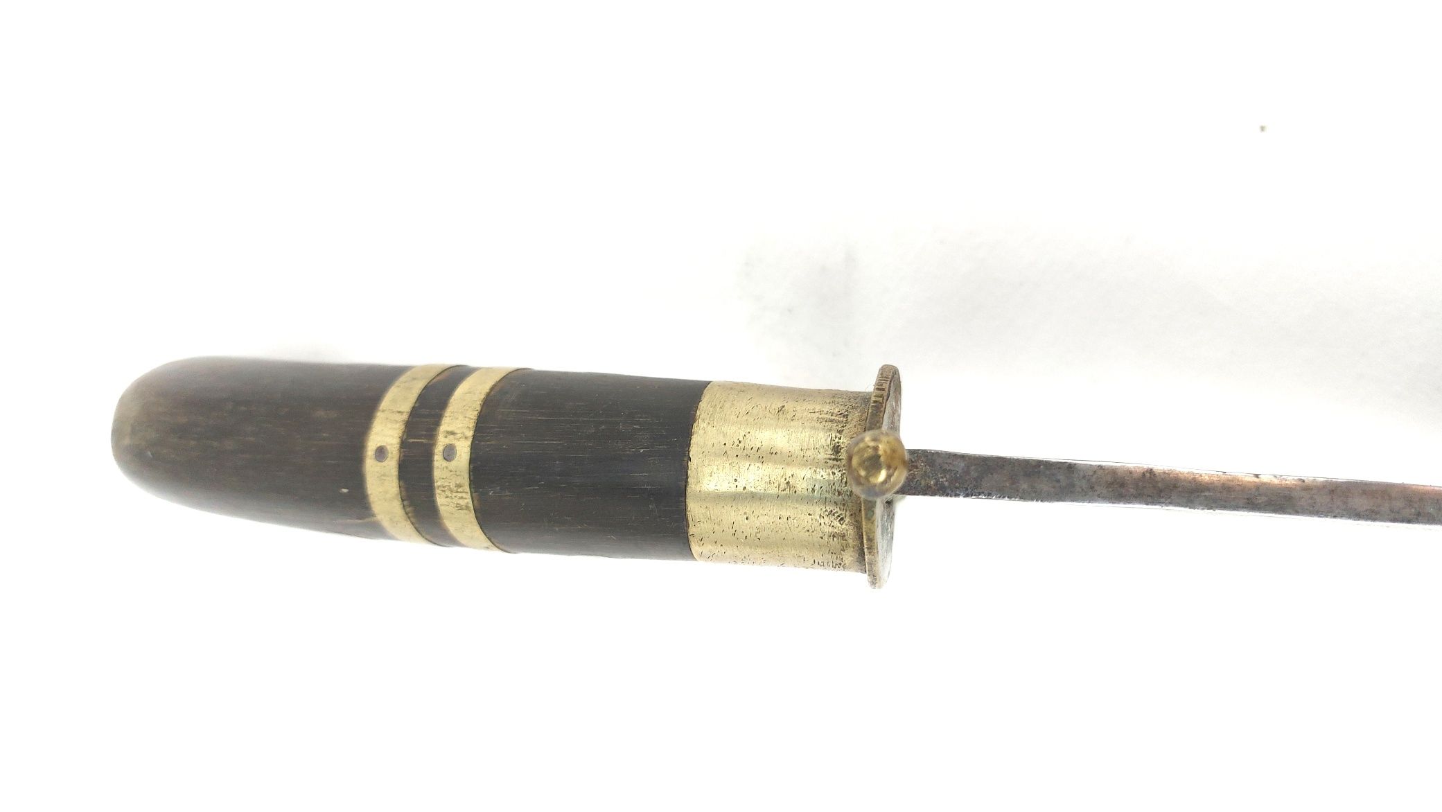 Indian Bowie-Style Fighting Knife – Horn and Brass Hilt, Possibly by The Army Traders, Dehradun - Image 4