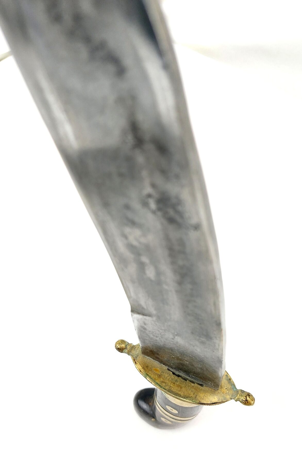 Indian Bowie-Style Fighting Knife – Horn and Brass Hilt, Possibly by The Army Traders, Dehradun - Image 8