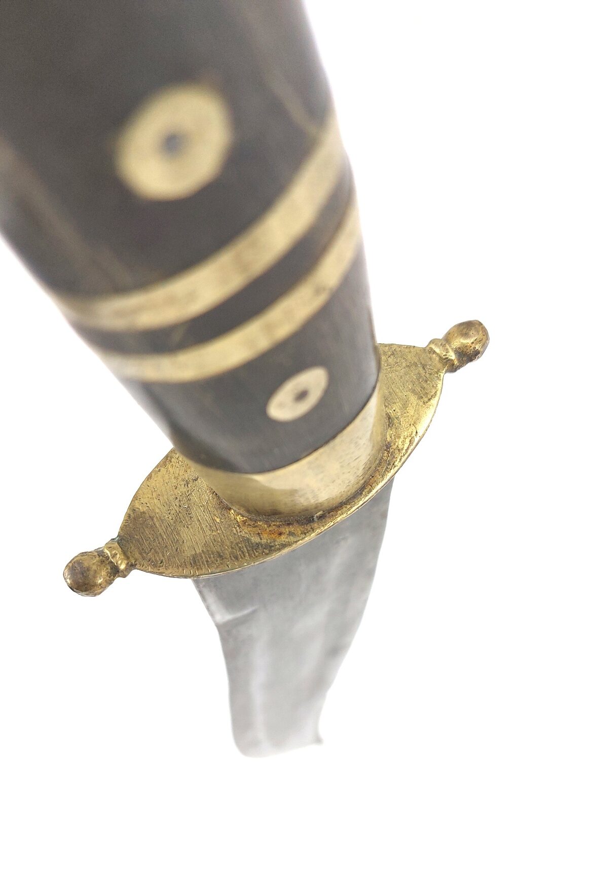 Indian Bowie-Style Fighting Knife – Horn and Brass Hilt, Possibly by The Army Traders, Dehradun - Image 9